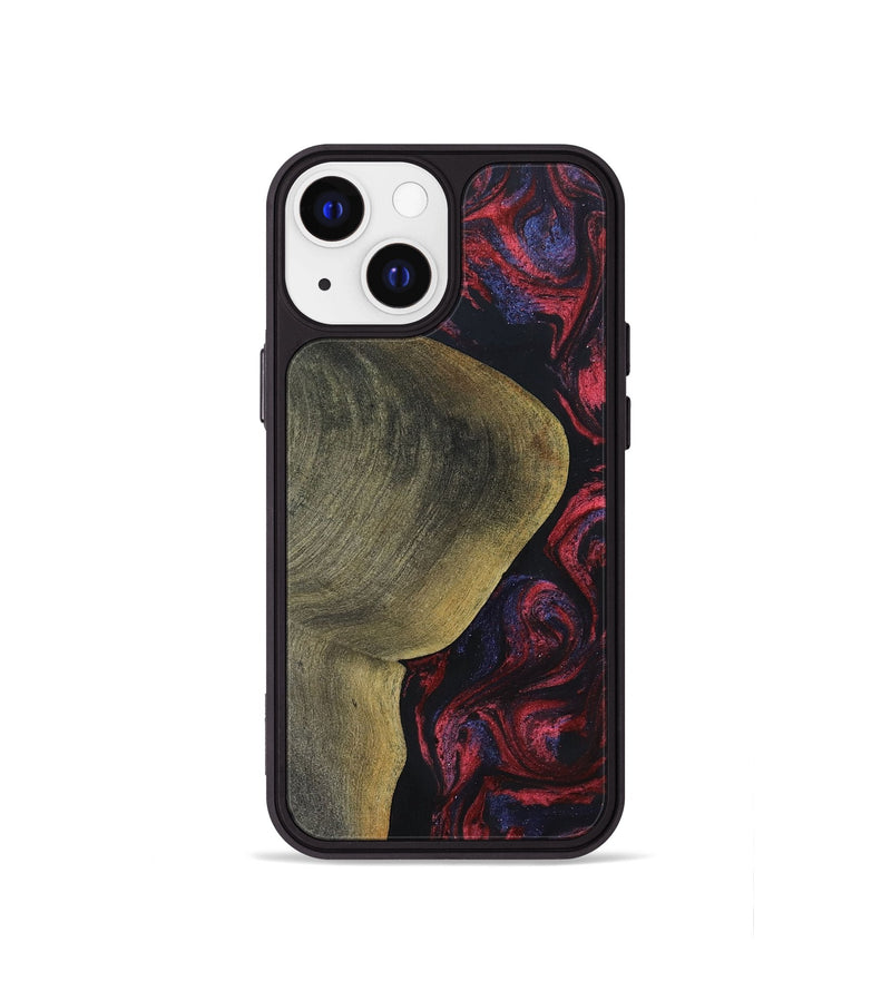 iPhone 13 mini Wood+Resin Phone Case - Yaretzi (Red, 697541)