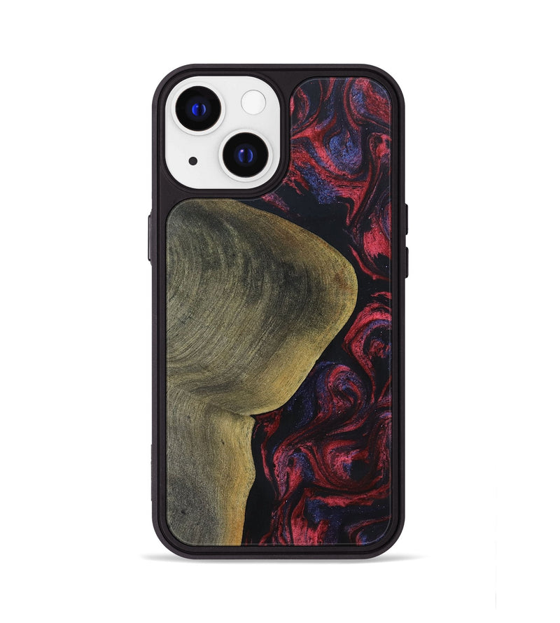 iPhone 13 Wood+Resin Phone Case - Yaretzi (Red, 697541)