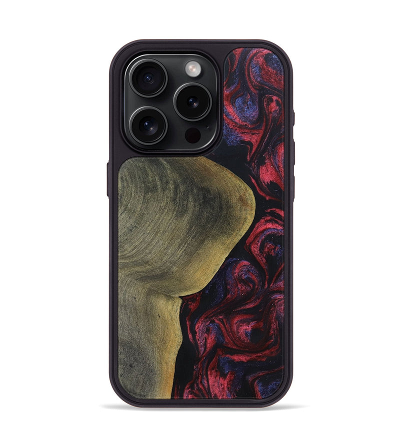 iPhone 15 Pro Wood+Resin Phone Case - Yaretzi (Red, 697541)