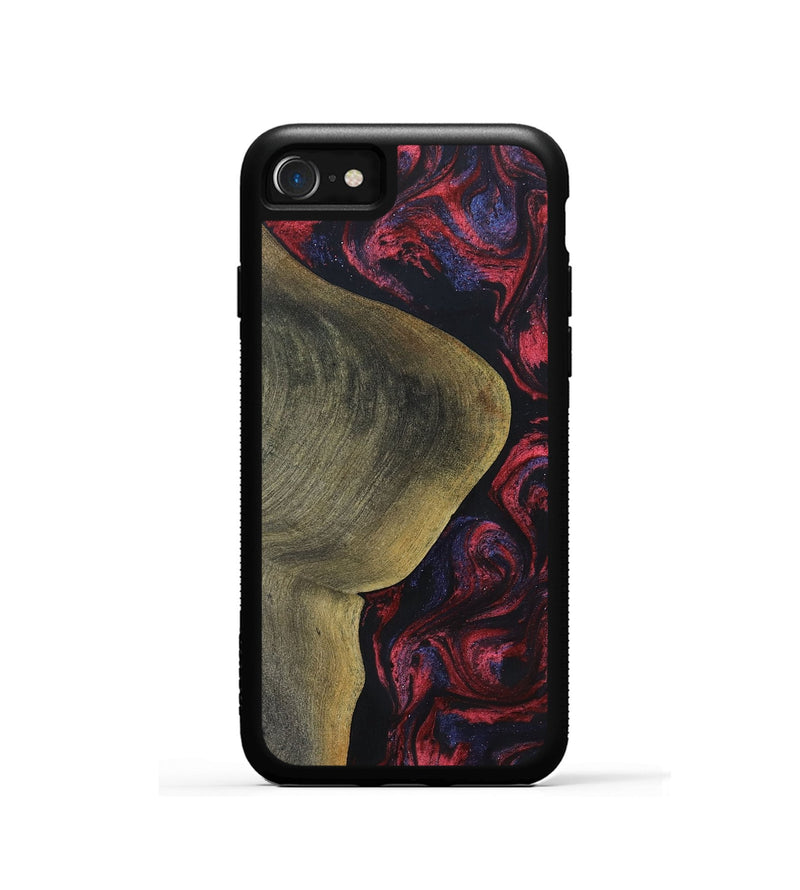 iPhone SE Wood+Resin Phone Case - Yaretzi (Red, 697541)