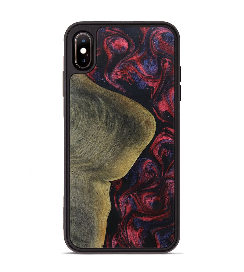 iPhone Xs Max Wood+Resin Phone Case - Yaretzi (Red, 697541)