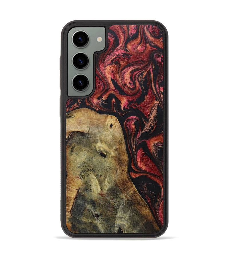 Galaxy S23 Plus Wood+Resin Phone Case - Gilbert (Red, 697543)