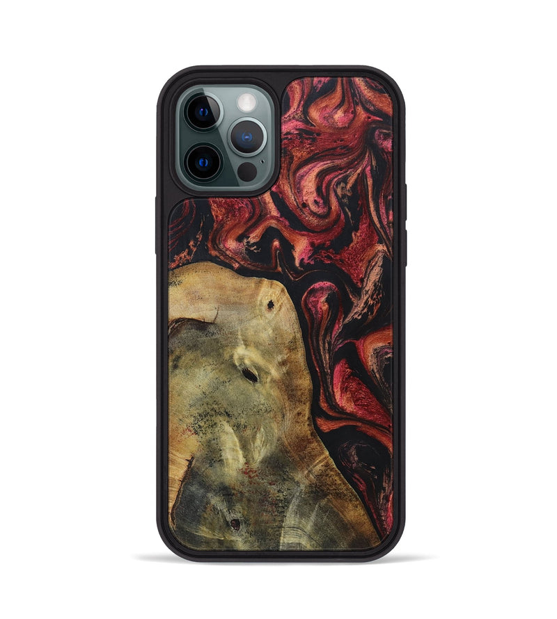 iPhone 12 Pro Wood+Resin Phone Case - Gilbert (Red, 697543)