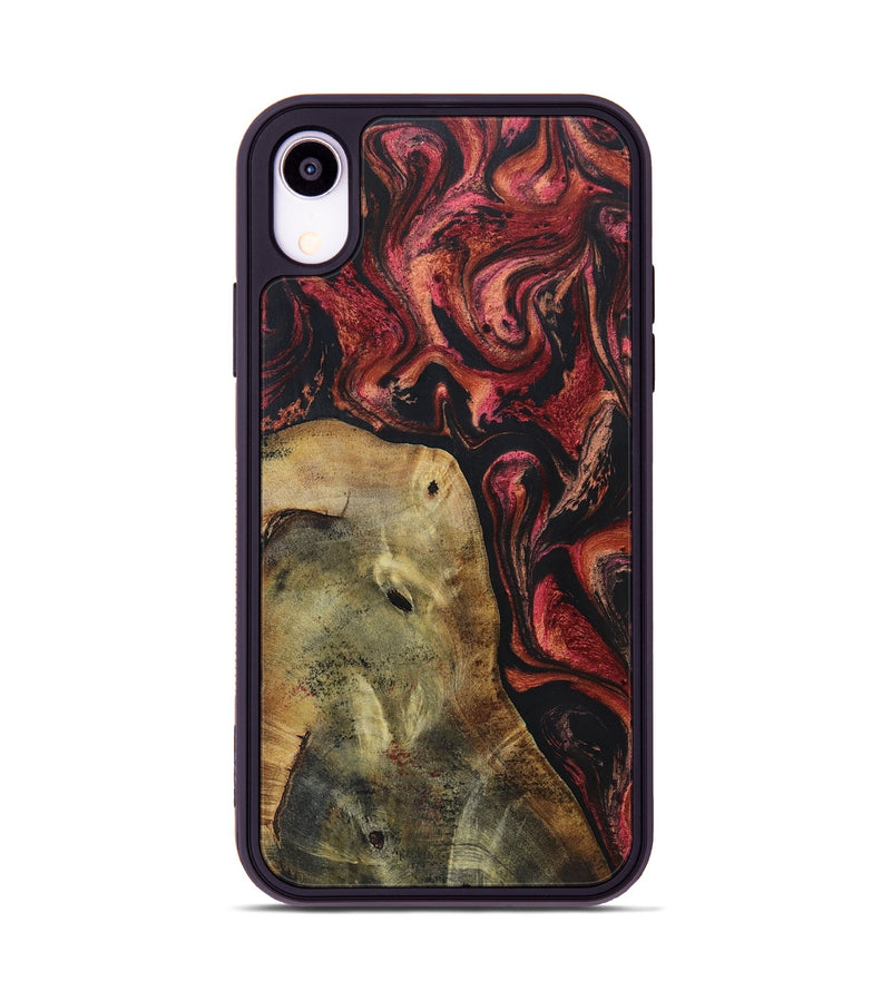 iPhone Xr Wood+Resin Phone Case - Gilbert (Red, 697543)