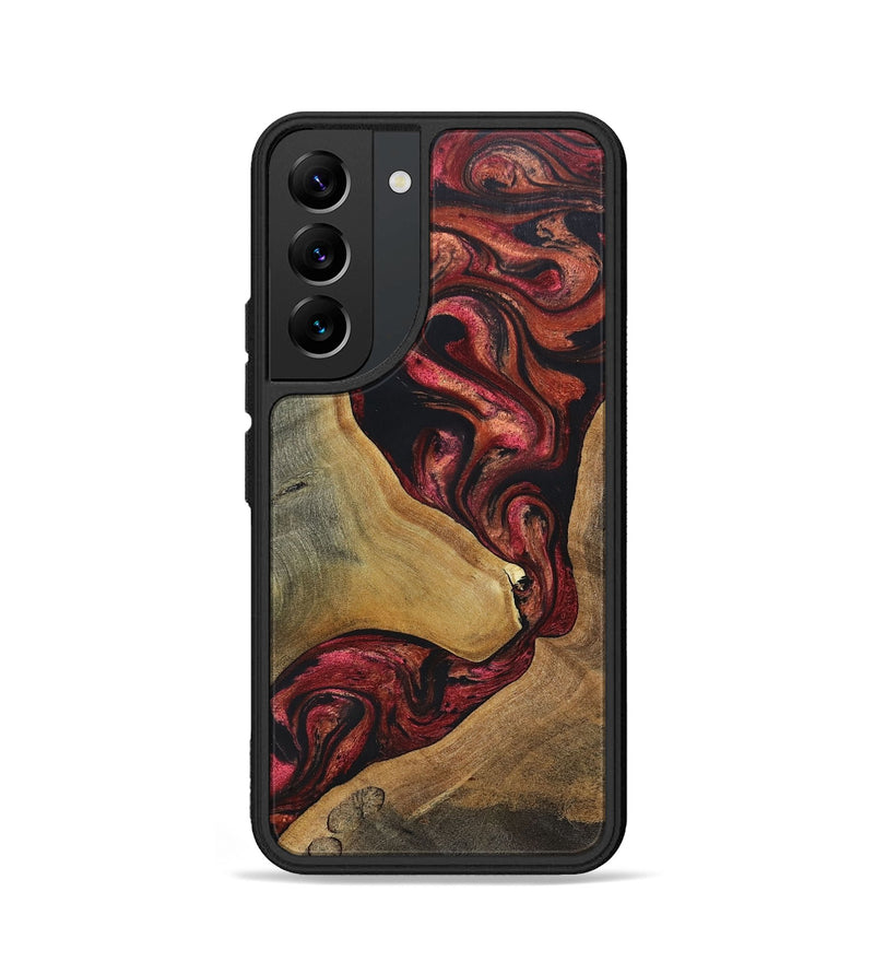 Galaxy S22 Wood+Resin Phone Case - Jase (Red, 697544)
