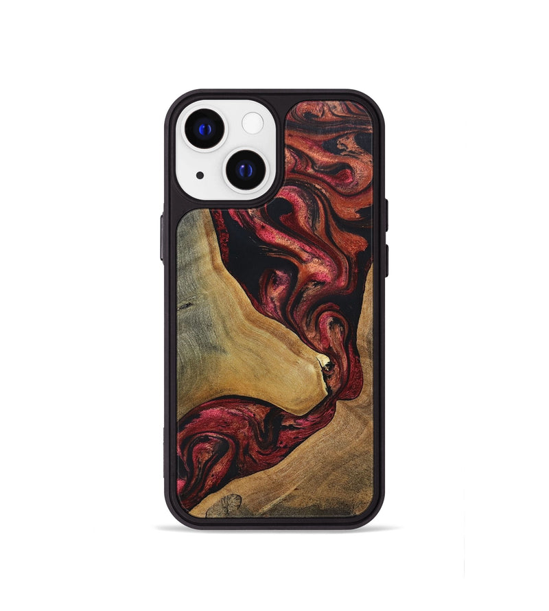 iPhone 13 mini Wood+Resin Phone Case - Jase (Red, 697544)