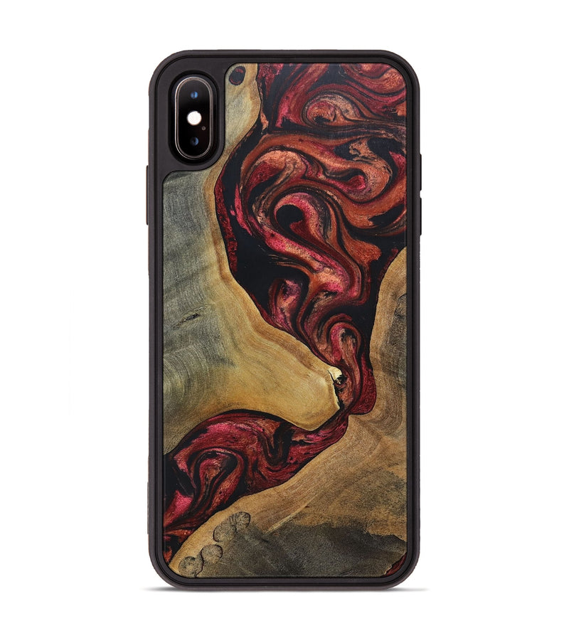 iPhone Xs Max Wood+Resin Phone Case - Jase (Red, 697544)