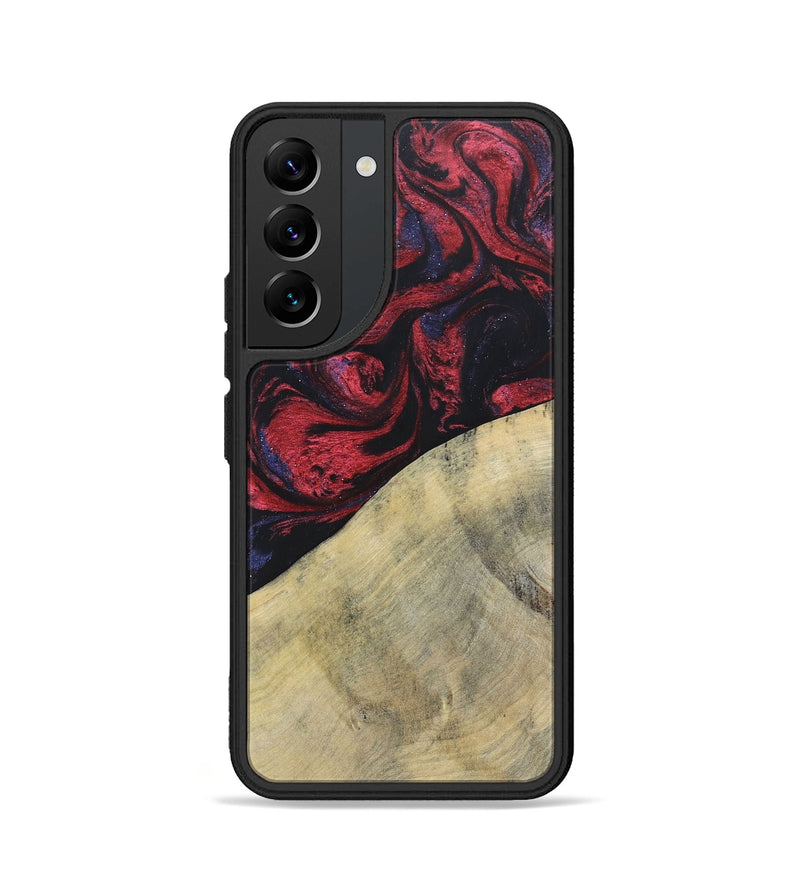 Galaxy S22 Wood+Resin Phone Case - Delaney (Red, 697548)