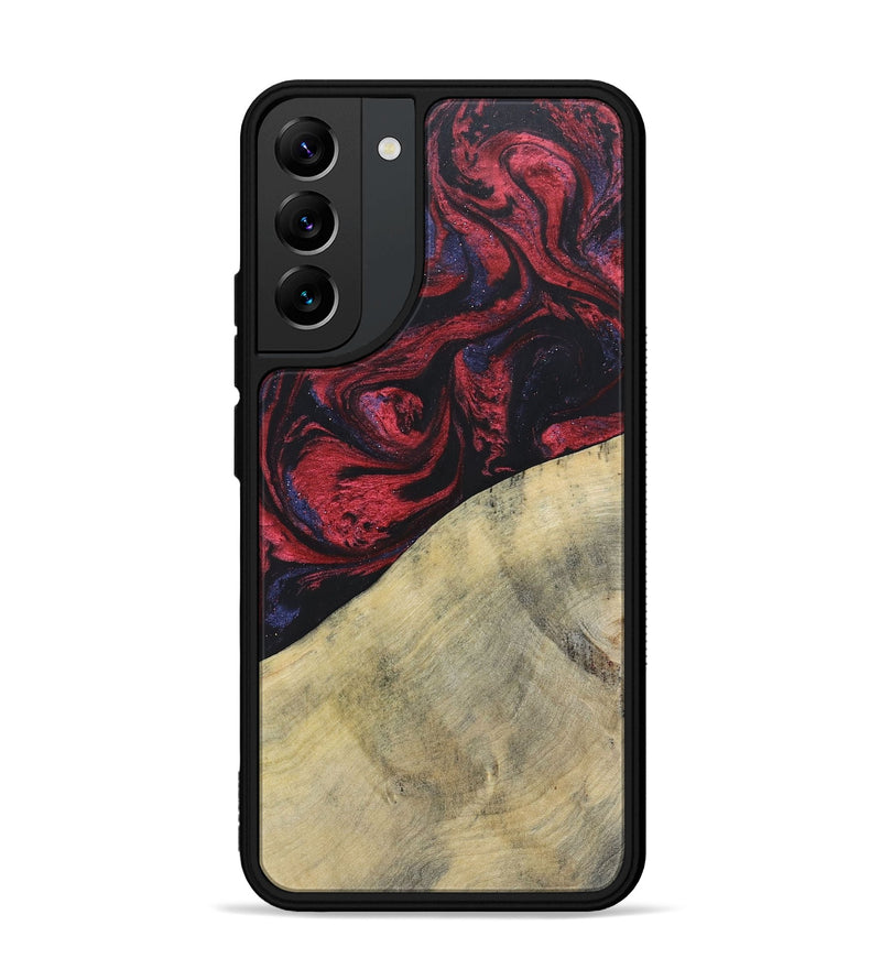 Galaxy S22 Plus Wood+Resin Phone Case - Delaney (Red, 697548)