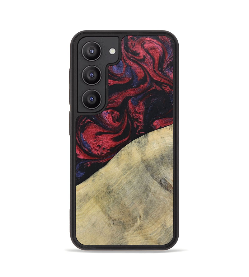 Galaxy S23 Wood+Resin Phone Case - Delaney (Red, 697548)