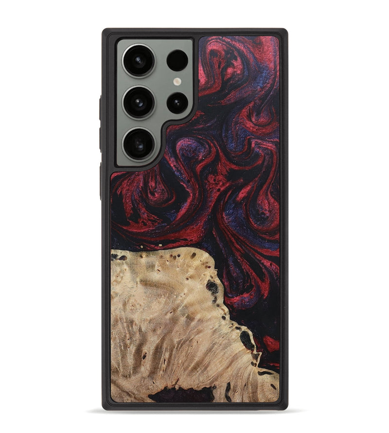 Galaxy S23 Ultra Wood+Resin Phone Case - Reid (Red, 697550)