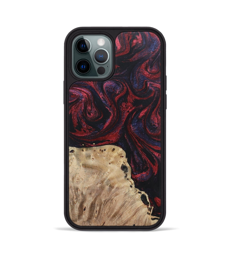 iPhone 12 Pro Wood+Resin Phone Case - Reid (Red, 697550)