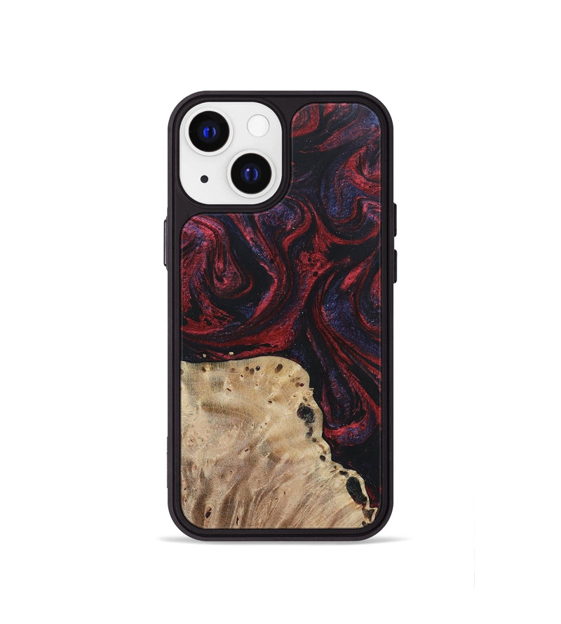 iPhone 13 mini Wood+Resin Phone Case - Reid (Red, 697550)