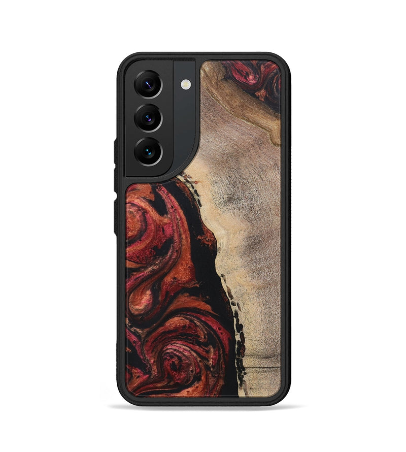 Galaxy S22 Wood+Resin Phone Case - Samara (Red, 697558)