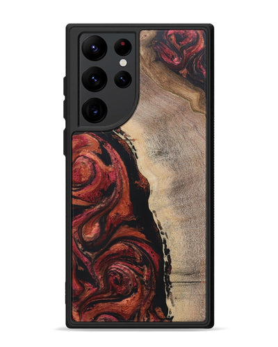 Galaxy S22 Ultra Wood+Resin Phone Case - Samara (Red, 697558)