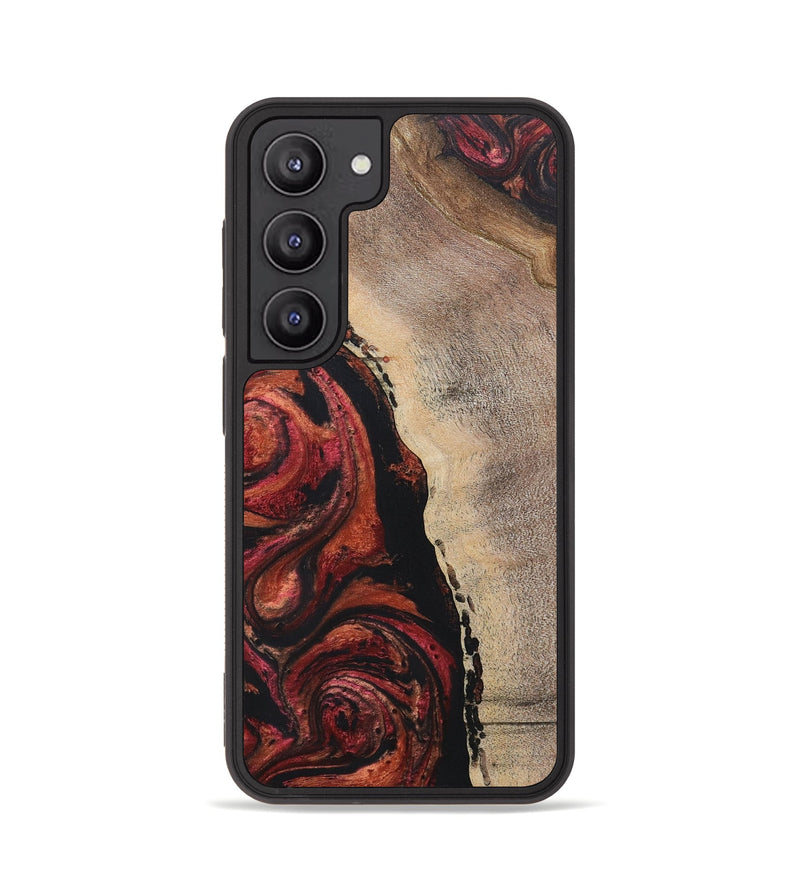Galaxy S23 Wood+Resin Phone Case - Samara (Red, 697558)