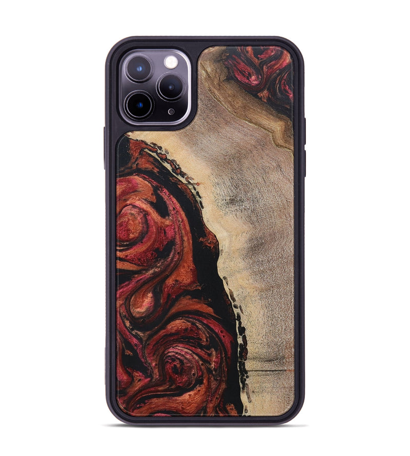 iPhone 11 Pro Max Wood+Resin Phone Case - Samara (Red, 697558)