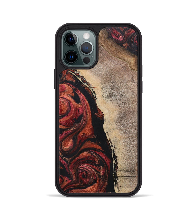 iPhone 12 Pro Wood+Resin Phone Case - Samara (Red, 697558)