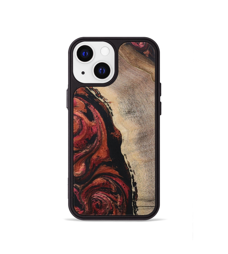 iPhone 13 mini Wood+Resin Phone Case - Samara (Red, 697558)