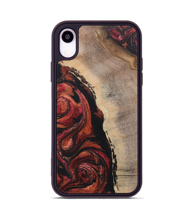 iPhone Xr Wood+Resin Phone Case - Samara (Red, 697558)