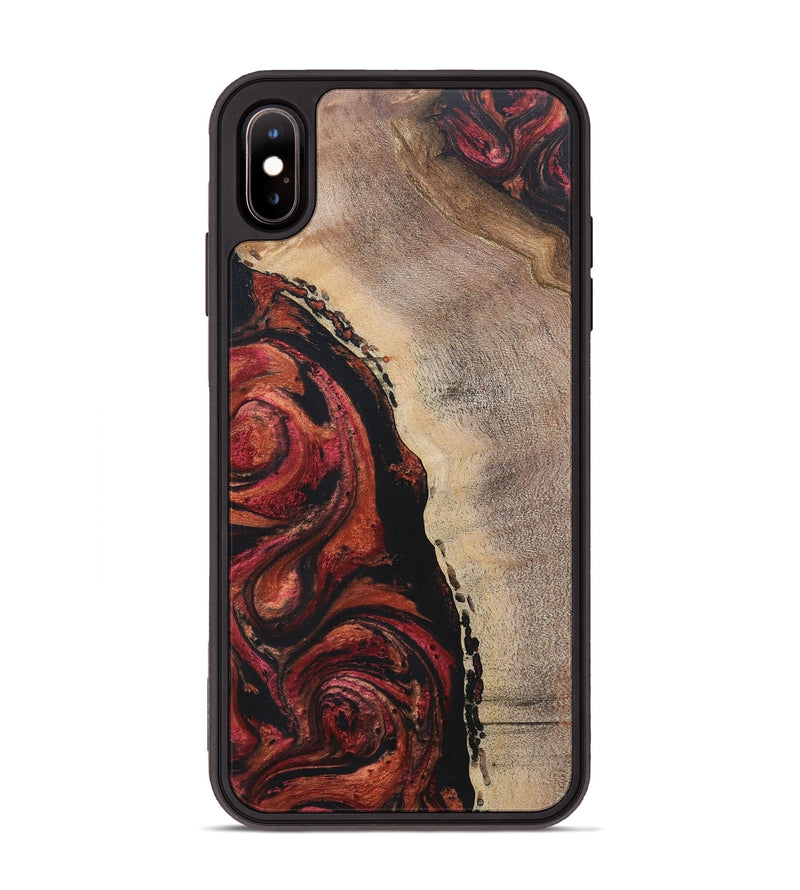iPhone Xs Max Wood+Resin Phone Case - Samara (Red, 697558)