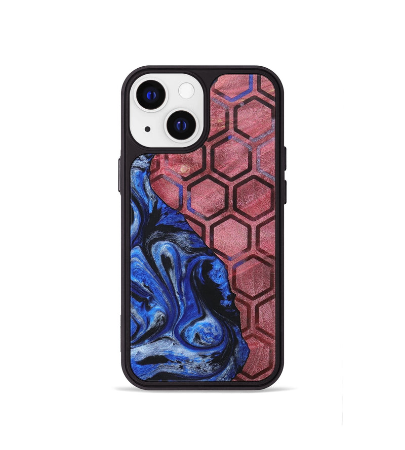 iPhone 13 mini Wood+Resin Phone Case - Bernadette (Pattern, 697607)
