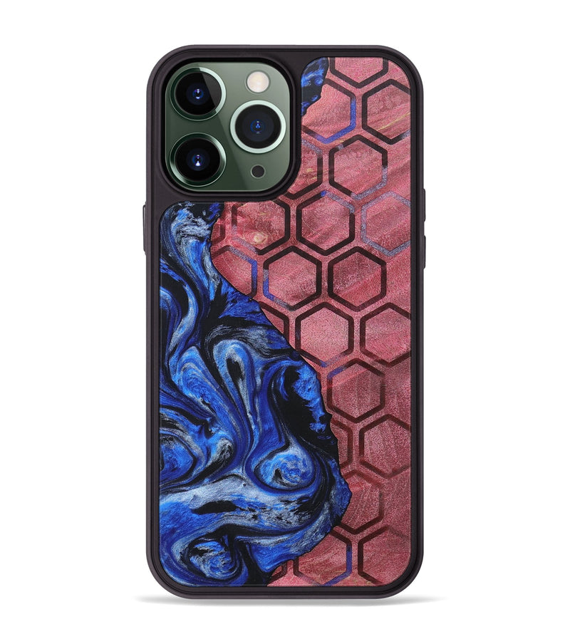 iPhone 13 Pro Max Wood+Resin Phone Case - Bernadette (Pattern, 697607)