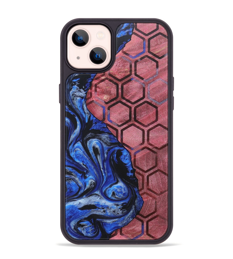 iPhone 14 Plus Wood+Resin Phone Case - Bernadette (Pattern, 697607)