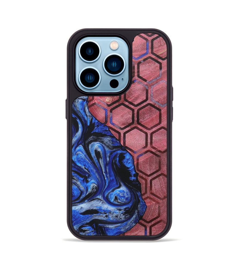 iPhone 14 Pro Wood+Resin Phone Case - Bernadette (Pattern, 697607)