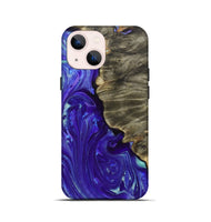 iPhone 13 mini Wood+Resin Live Edge Phone Case - Kirk (Purple, 697638)