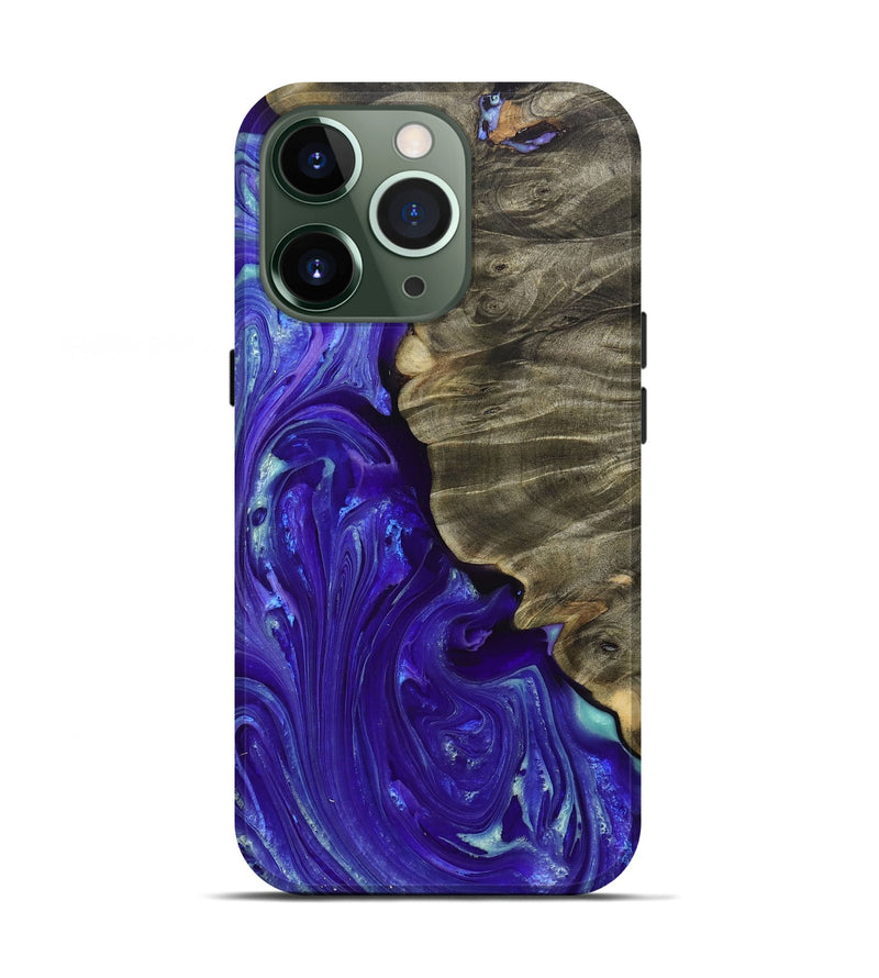 iPhone 13 Pro Wood+Resin Live Edge Phone Case - Kirk (Purple, 697638)