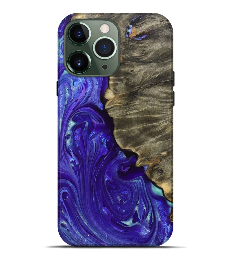 iPhone 13 Pro Max Wood+Resin Live Edge Phone Case - Kirk (Purple, 697638)