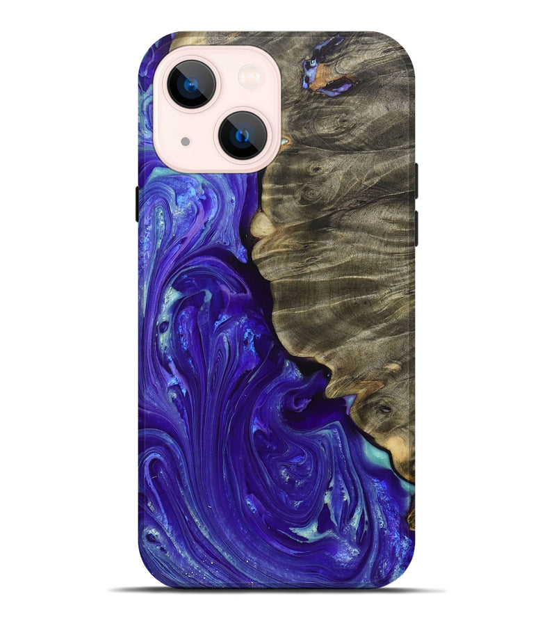 iPhone 14 Plus Wood+Resin Live Edge Phone Case - Kirk (Purple, 697638)