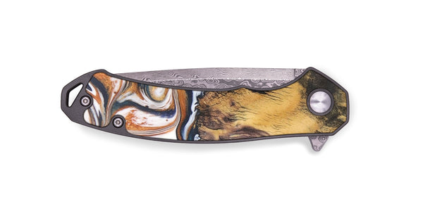 EDC Wood+Resin Pocket Knife - Tevin (Green, 697665)