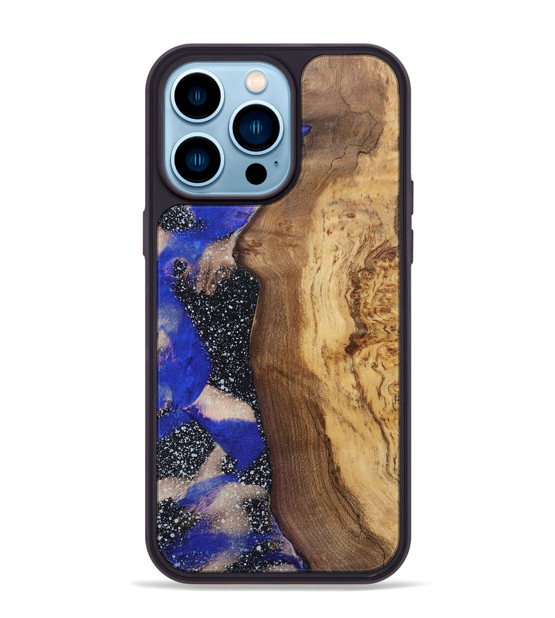 iPhone 14 Pro Max Wood+Resin Phone Case - Jacquelyn (Cosmos, 697721)
