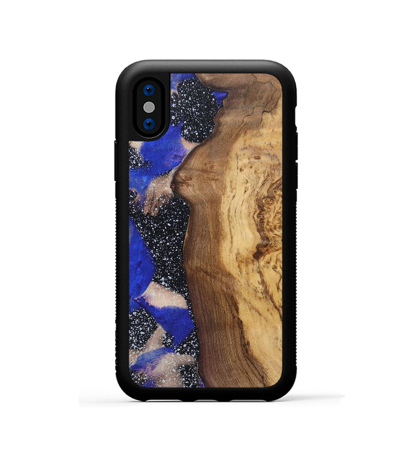 iPhone Xs Wood+Resin Phone Case - Jacquelyn (Cosmos, 697721)