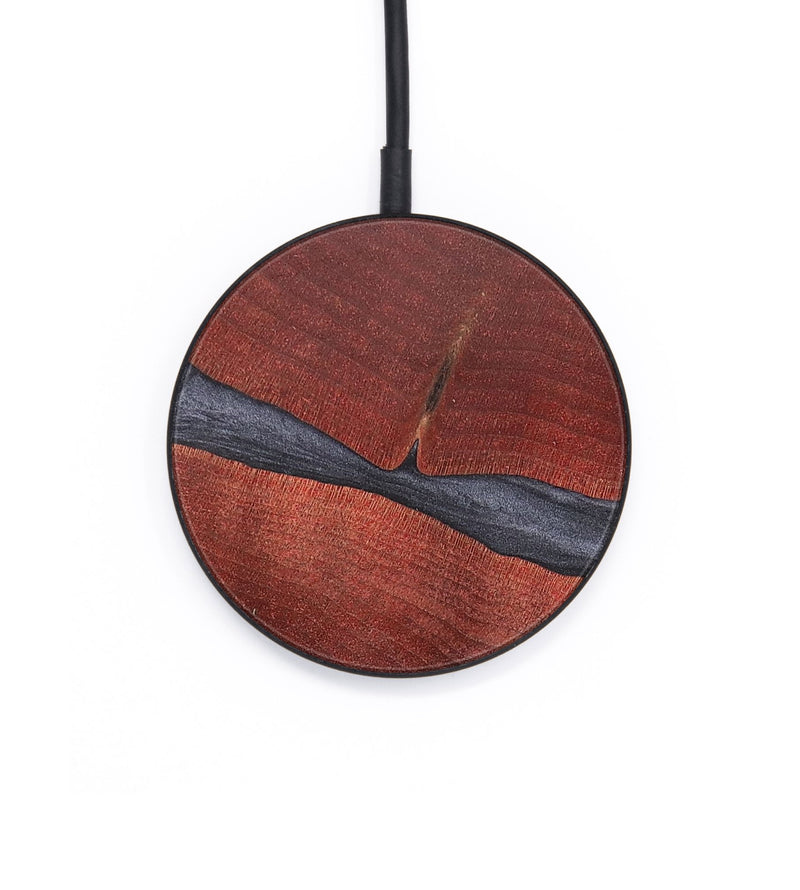 Circle Wood+Resin Wireless Charger - Nicolas (Pure Black, 697844)