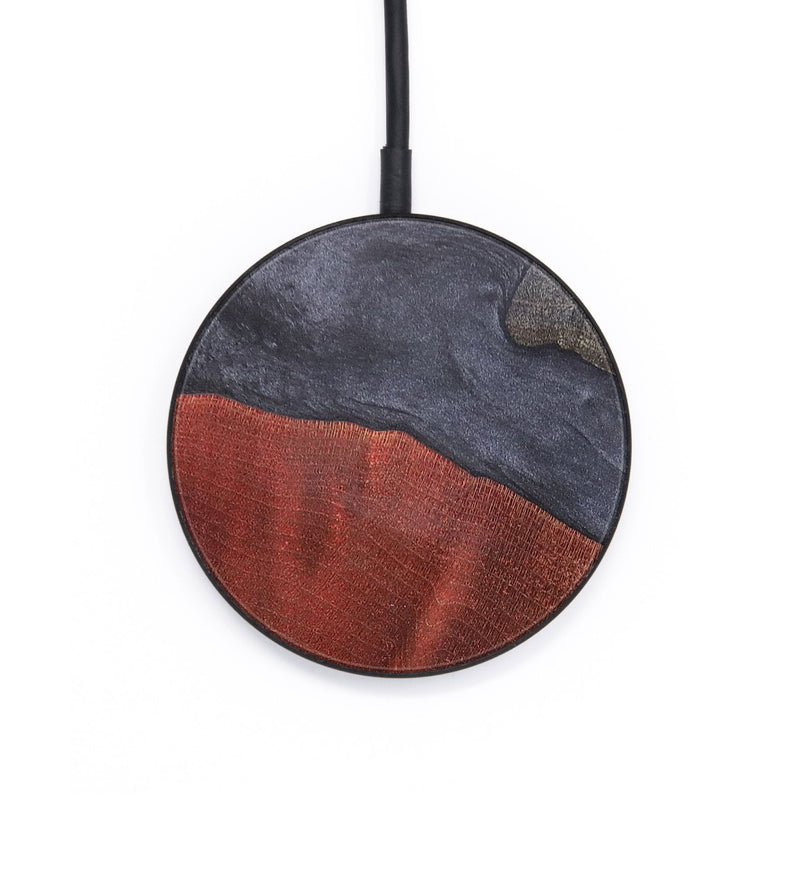 Circle Wood+Resin Wireless Charger - Jim (Pure Black, 697846)