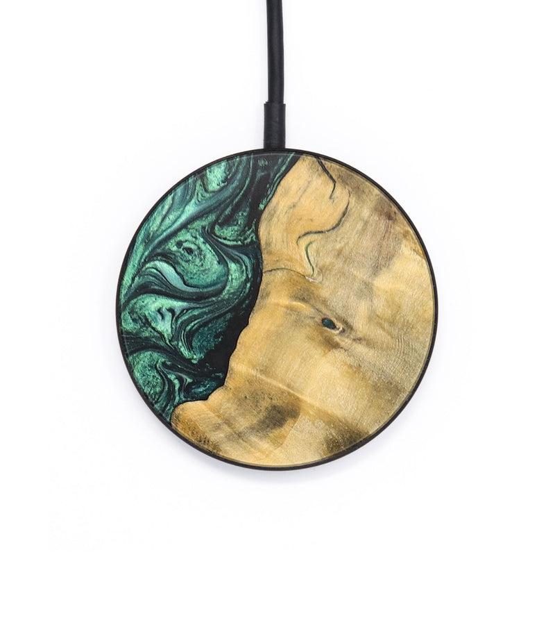 Circle Wood+Resin Wireless Charger - Holly (Green, 697861)
