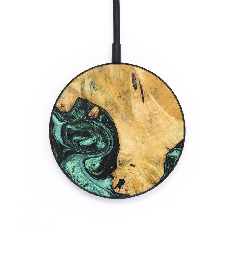 Circle Wood+Resin Wireless Charger - Britney (Green, 697864)