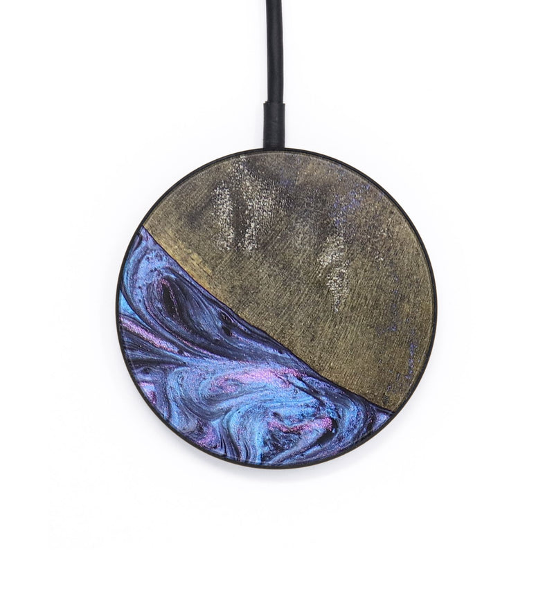 Circle Wood+Resin Wireless Charger - Clay (Purple, 697876)