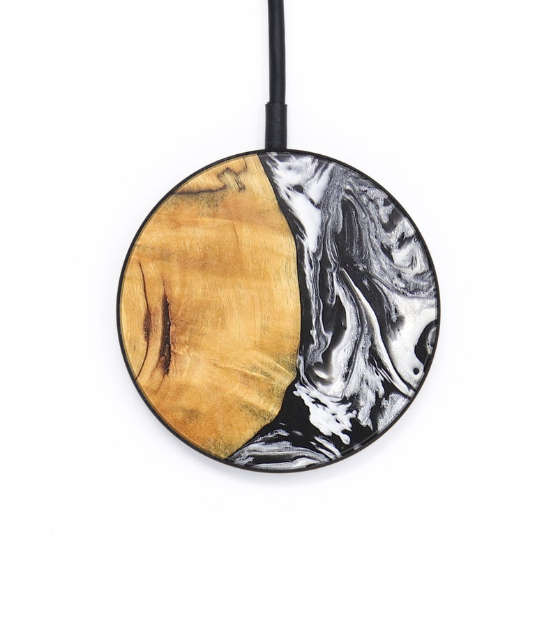 Circle Wood+Resin Wireless Charger - Chase (Black & White, 697897)