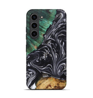 Galaxy S23 Wood+Resin Live Edge Phone Case - Vivian (Black & White, 697935)