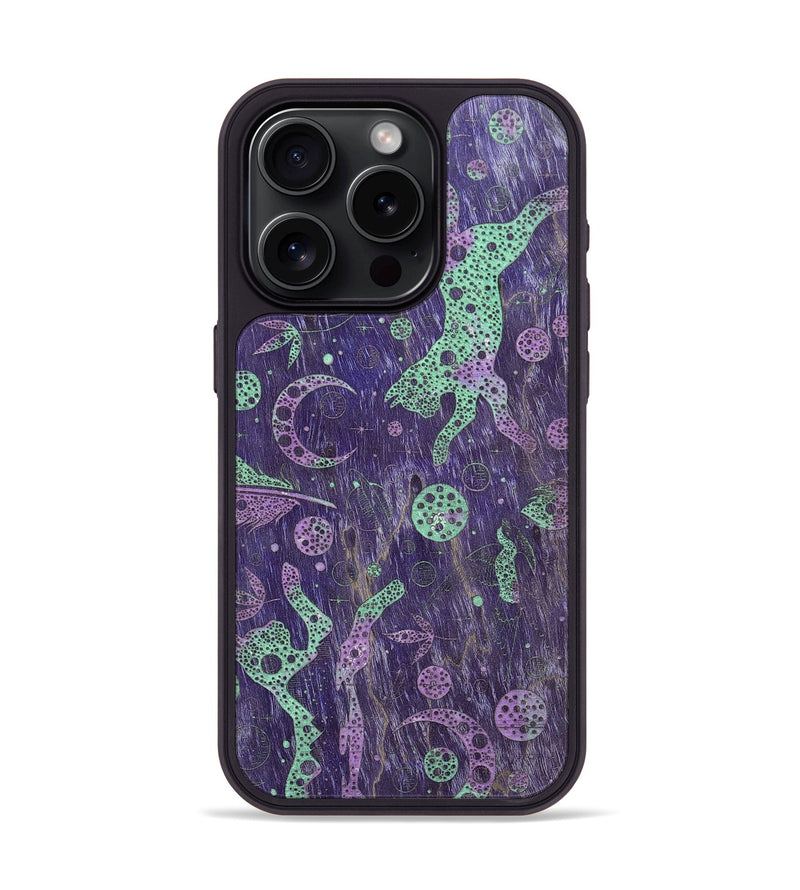 iPhone 15 Pro Wood+Resin Phone Case - Krystle (Eclipse, 698078)