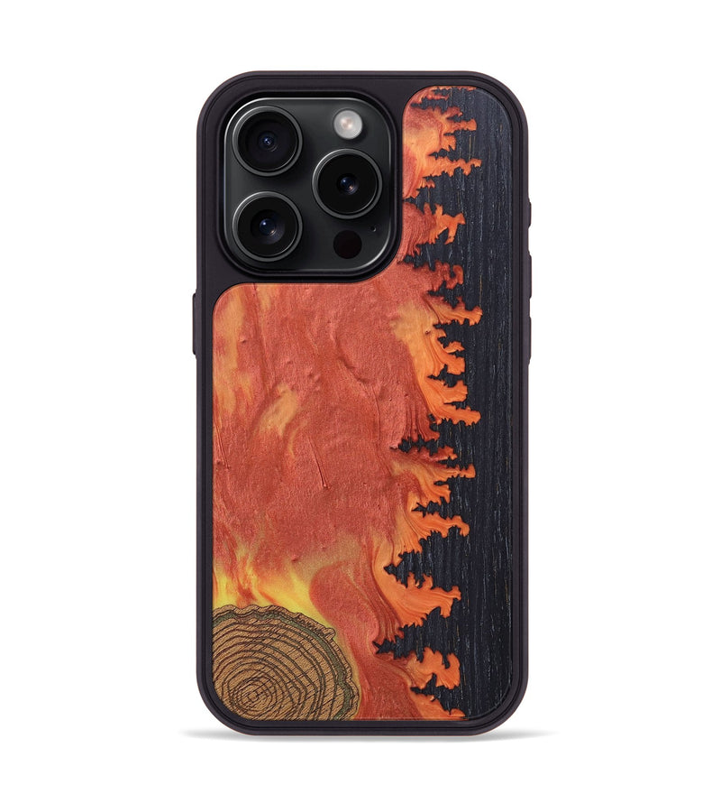 iPhone 15 Pro Wood+Resin Phone Case - Anahi (Eclipse, 698101)
