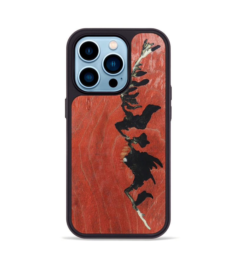 iPhone 14 Pro Wood+Resin Phone Case - Dwight (Pattern, 698134)