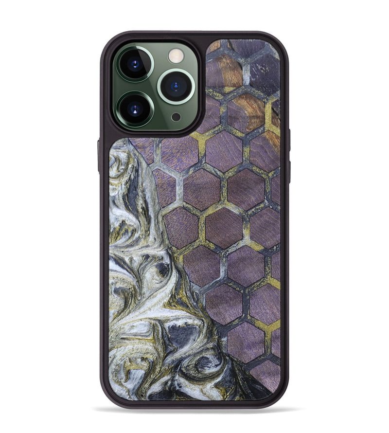 iPhone 13 Pro Max Wood+Resin Phone Case - Enrique (Pattern, 698135)