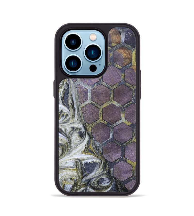 iPhone 14 Pro Wood+Resin Phone Case - Enrique (Pattern, 698135)