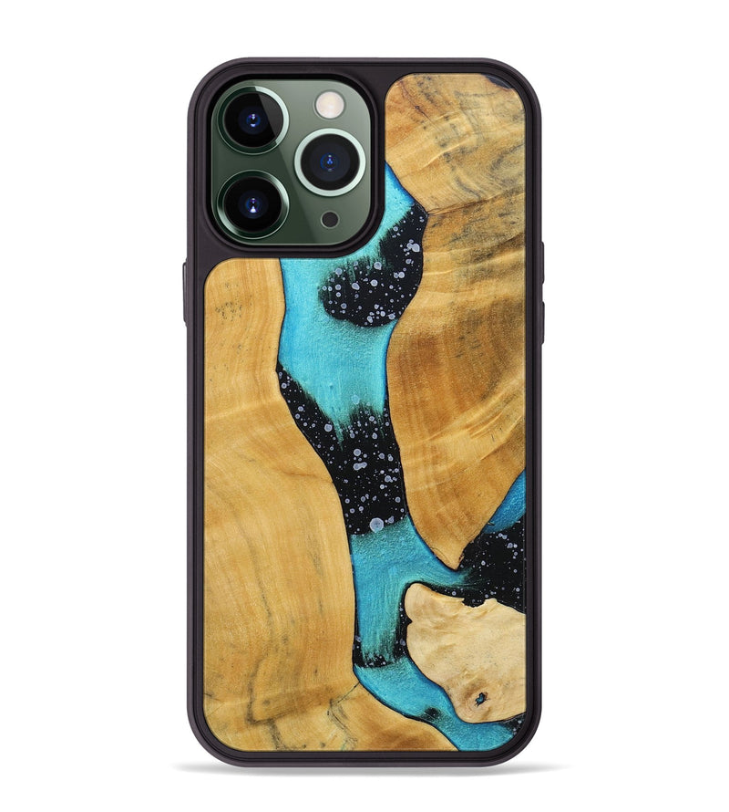 iPhone 13 Pro Max Wood+Resin Phone Case - Stuart (Cosmos, 698171)