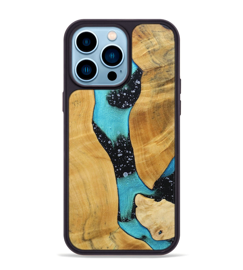 iPhone 14 Pro Max Wood+Resin Phone Case - Stuart (Cosmos, 698171)